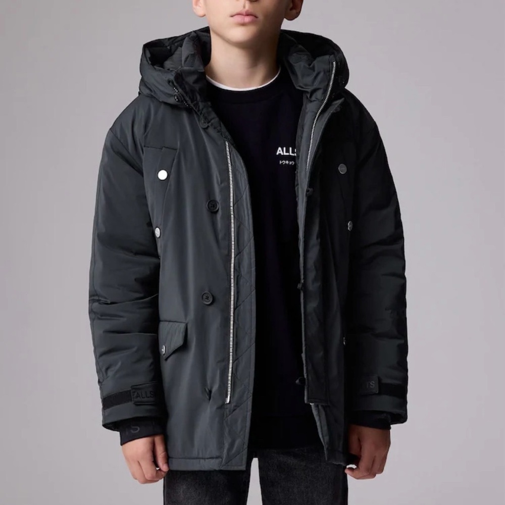 NEW smALLSAINTS Black Navstar Parka Jacket Sz 9-10 yrs